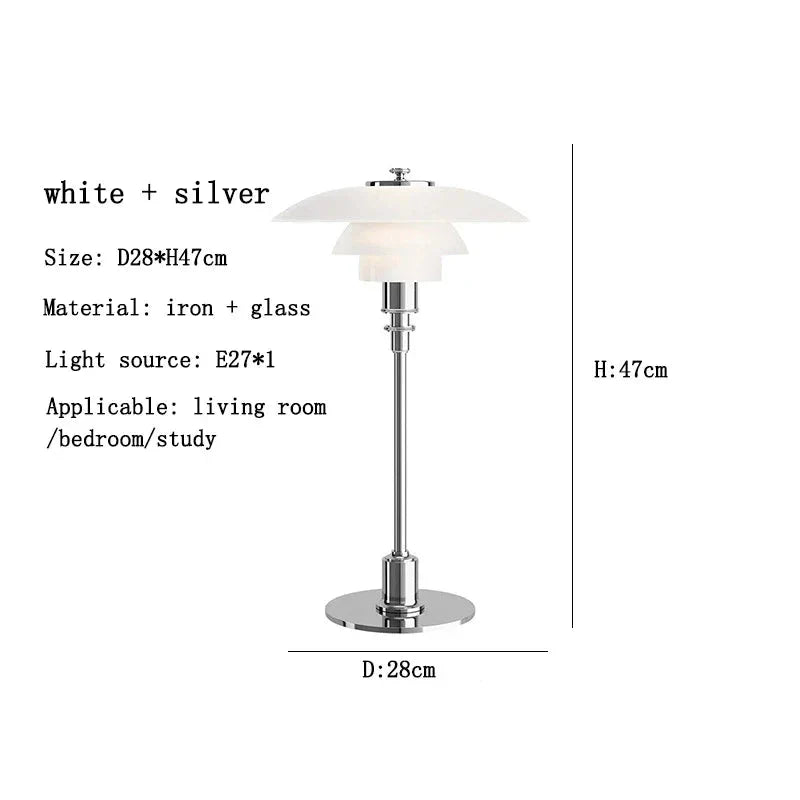 Serenoria Table Elegant Lamp – Classic Design with Glass Shade