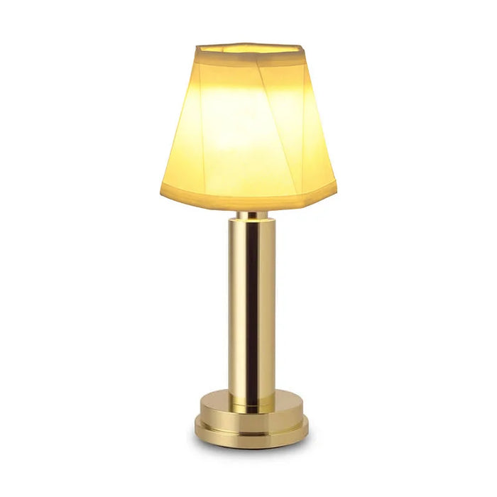 Serenoria Cordless Table Lamp – Brass Finish, 3-Stage Dimming, USB Rechargeable, 3000K Warm Light