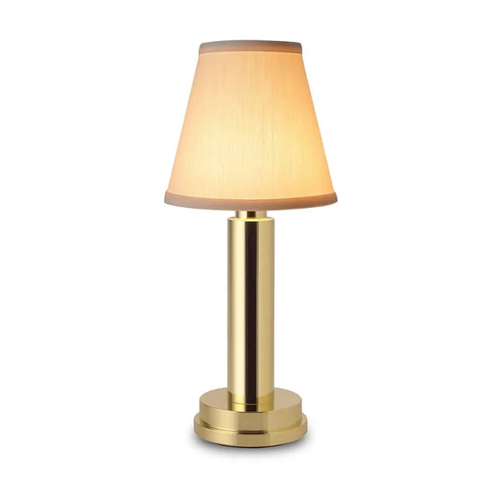 Serenoria Cordless Table Lamp – Brass Finish, 3-Stage Dimming, USB Rechargeable, 3000K Warm Light