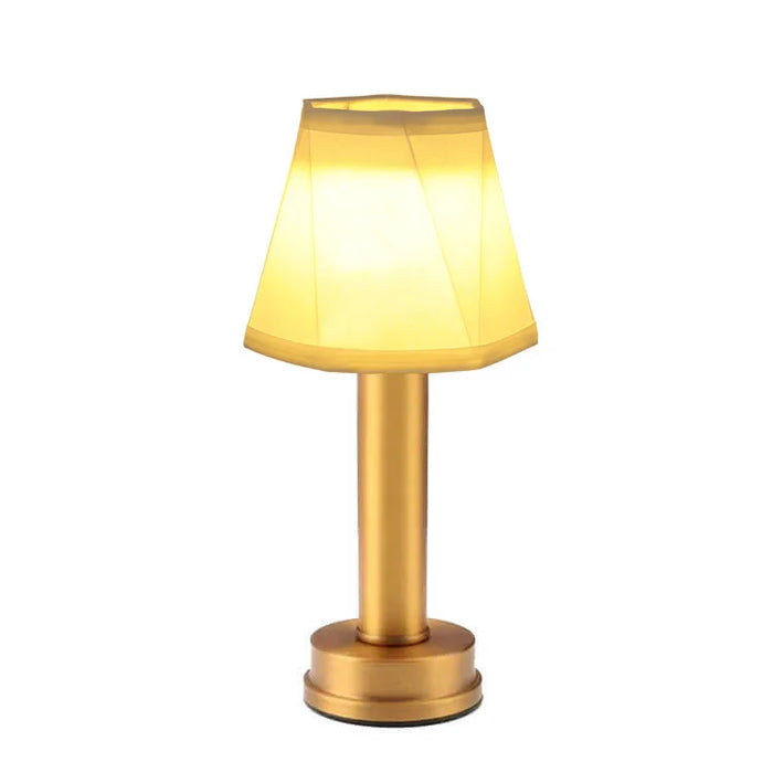 Serenoria Cordless Table Lamp – Brass Finish, 3-Stage Dimming, USB Rechargeable, 3000K Warm Light